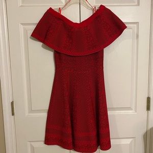 Endless Rose Off The Should Red Party Dress - Size Small
